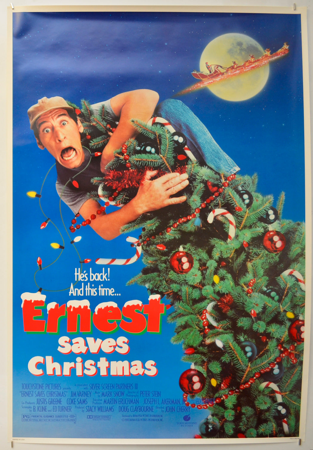 Ernest Saves Christmas Original One Sheet Poster - Film Poster - Movie Poster  