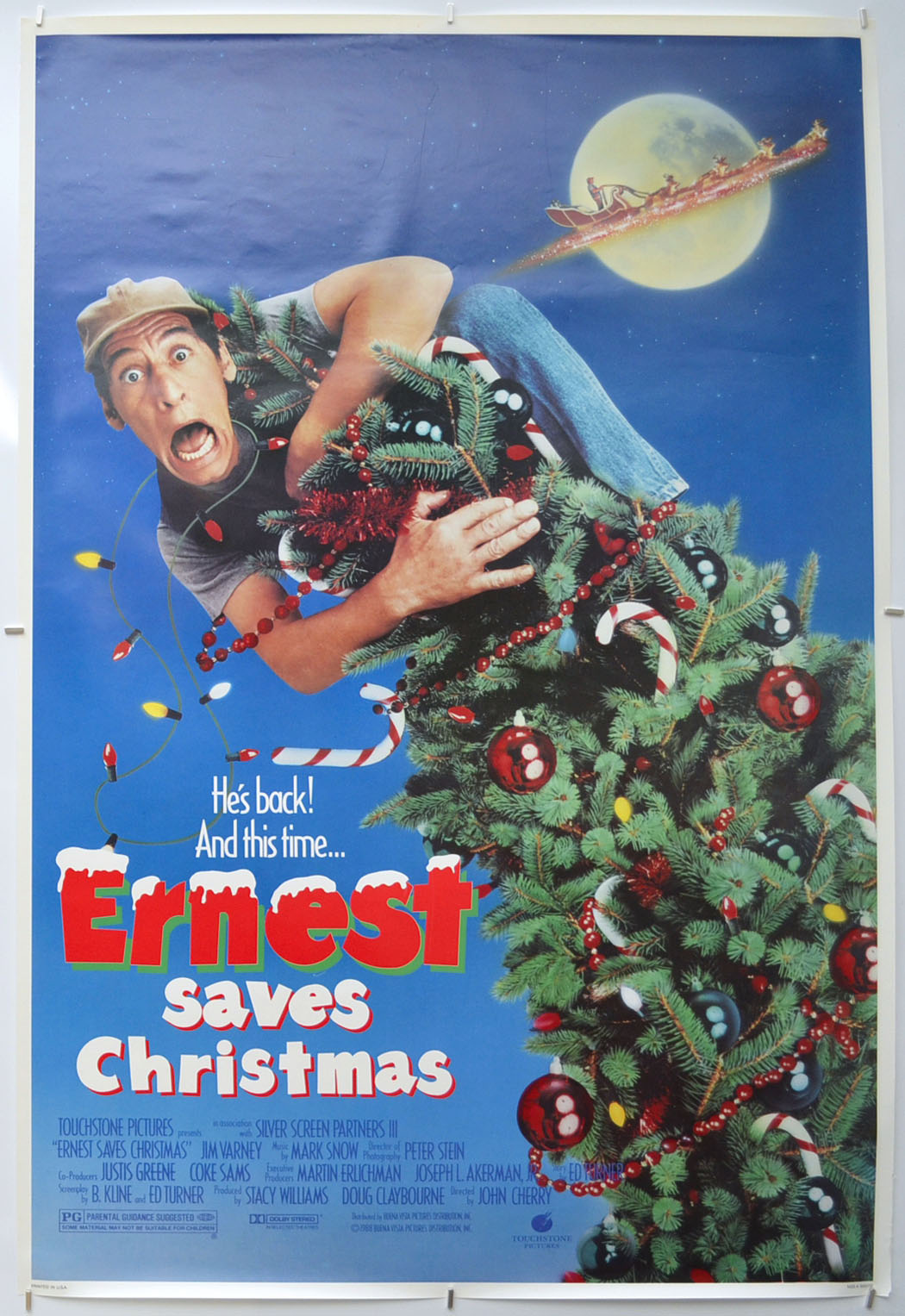 Ernest Saves Christmas  Original One Sheet Poster - Film Poster - Movie Poster