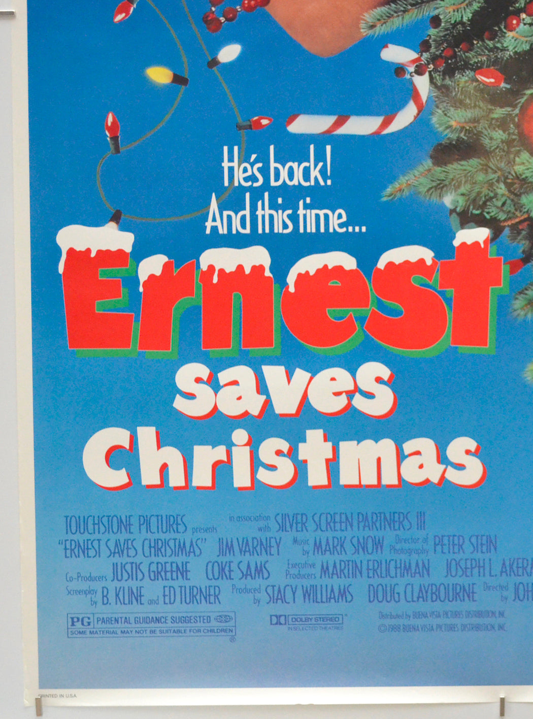 ERNEST SAVES CHRISTMAS (Bottom Left) Cinema One Sheet Movie Poster 