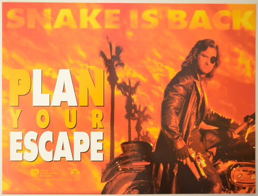 Escape From L.A. (Teaser / Advance Version)  Original Mini Quad Poster - Film Poster - Movie Poster