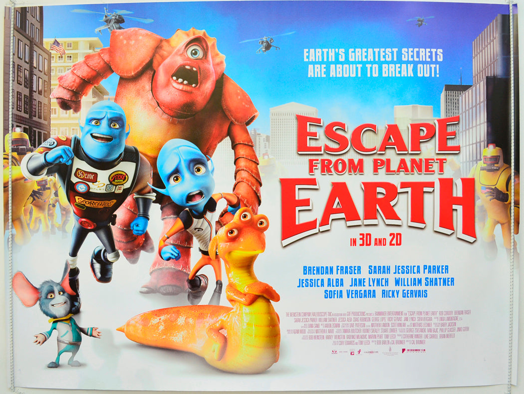 Escape From Planet Earth Original Quad Poster - Film Poster - Movie Poster  