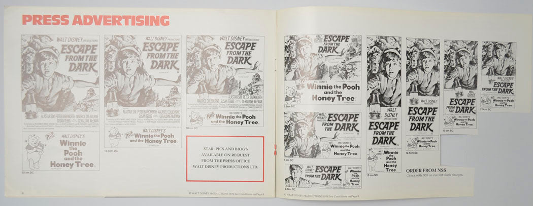 ESCAPE FROM THE DARK Cinema Exhibitors Campaign Press Book - INSIDE 