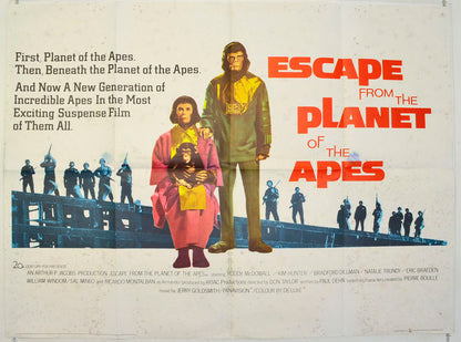 Escape From The Planet Of The Apes  Original British Quad Poster - Film Poster - Movie Poster