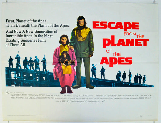 Escape From The Planet Of The Apes Original British Quad Poster - Film Poster - Movie Poster 