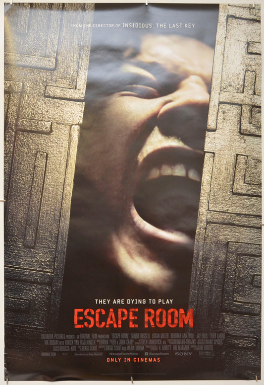 Escape Room Original One Sheet Poster - Film Poster - Movie Poster