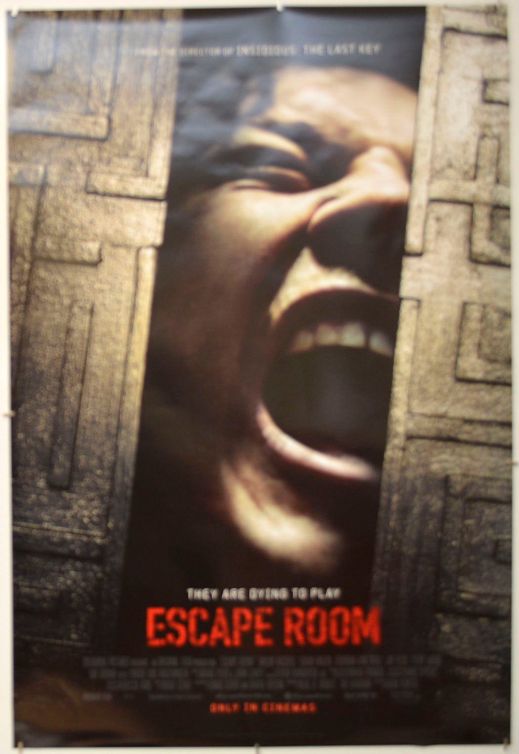 Escape Room Original One Sheet Poster - Film Poster - Movie Poster