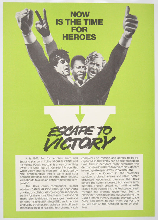 Escape To Victory Original Cinema Exhibitors Press Synopsis / Credits Sheet (UK)