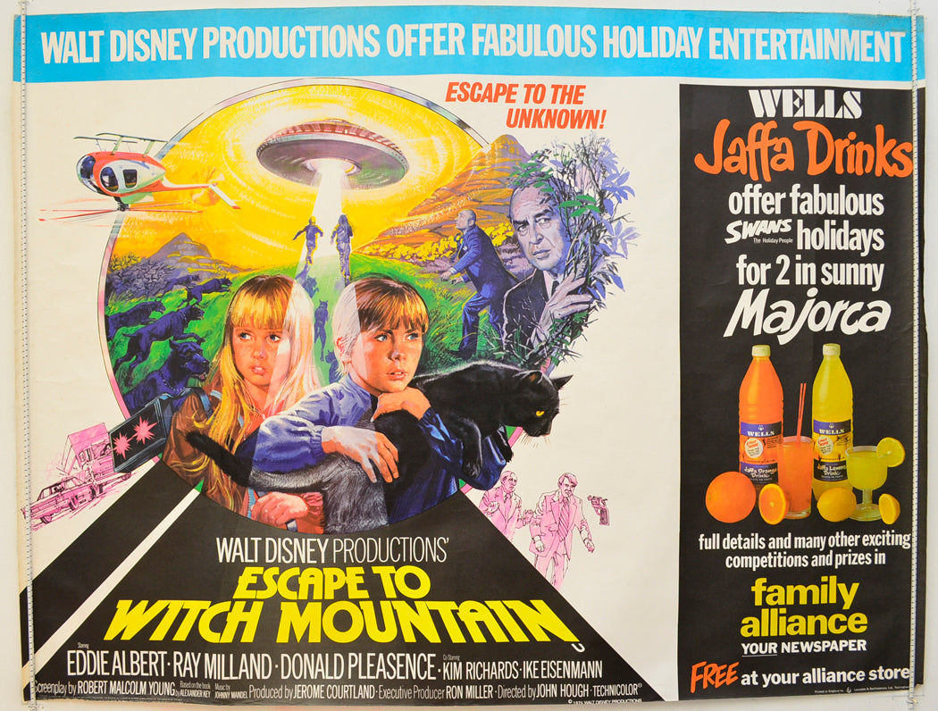 Escape To Witch Mountain Original Quad Poster - Film Poster - Movie Poster  