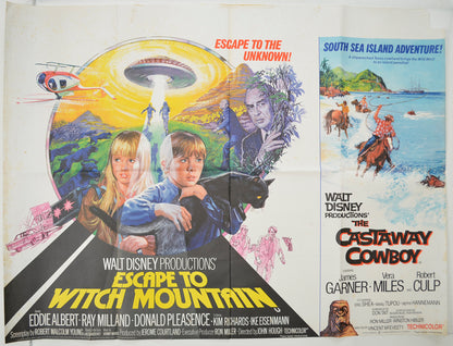 Escape To Witch Mountain / The Castaway Cowboy  (Double Bill)   Original Quad Poster - Film Poster - Movie Poster