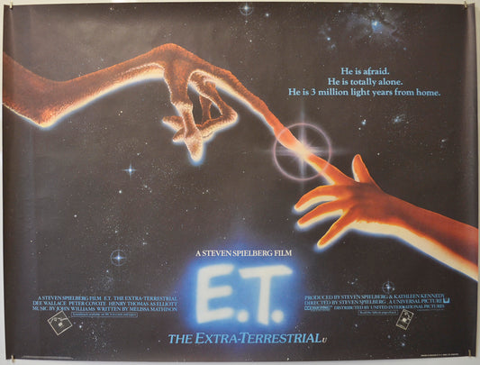 E.T. The Extra Terrestrial  Original Quad Poster - Film Poster - Movie Poster