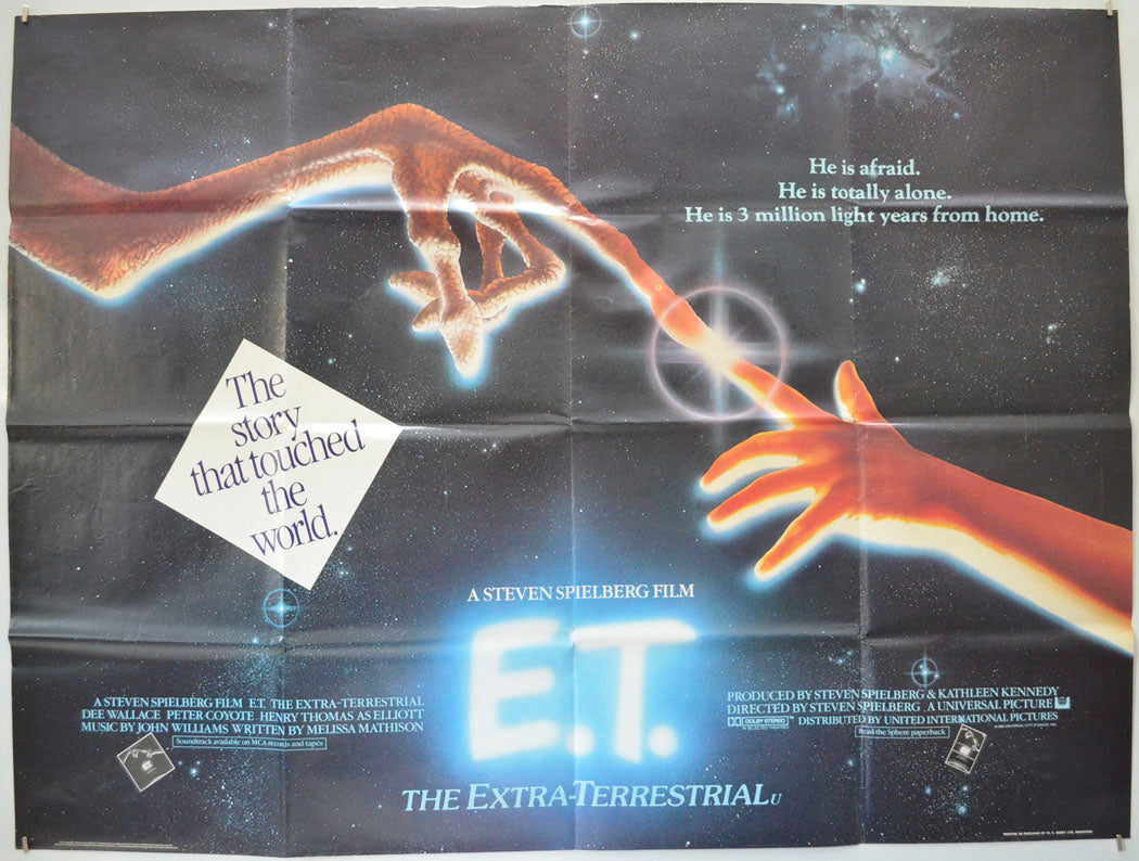 E.T. The Extra Terrestrial Original Quad Poster - Film Poster - Movie Poster