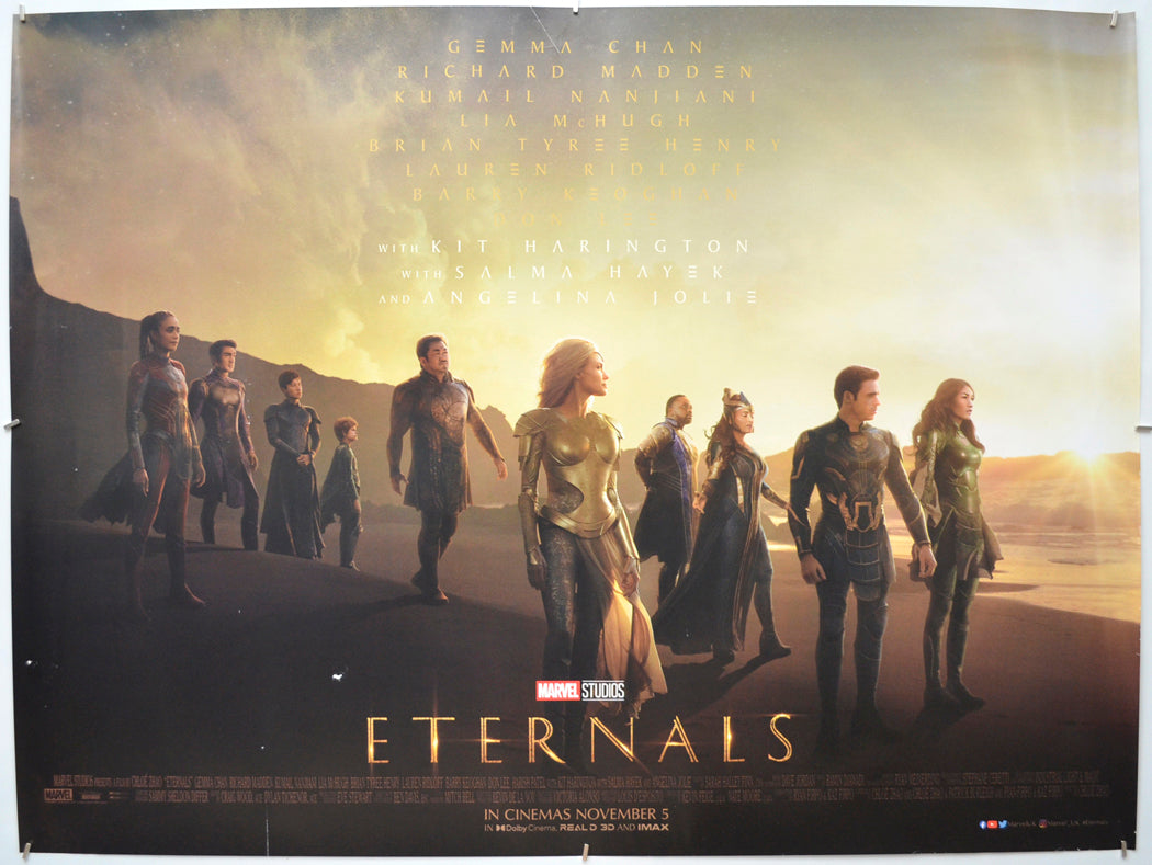 Eternals Original Quad Poster - Film Poster - Movie Poster