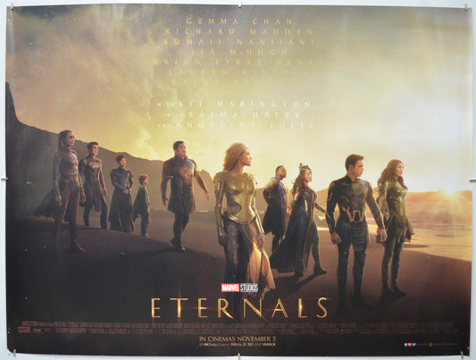 Eternals Original Quad Poster - Film Poster - Movie Poster