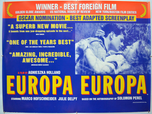 Europa Europa Original Quad Poster - Film Poster - Movie Poster