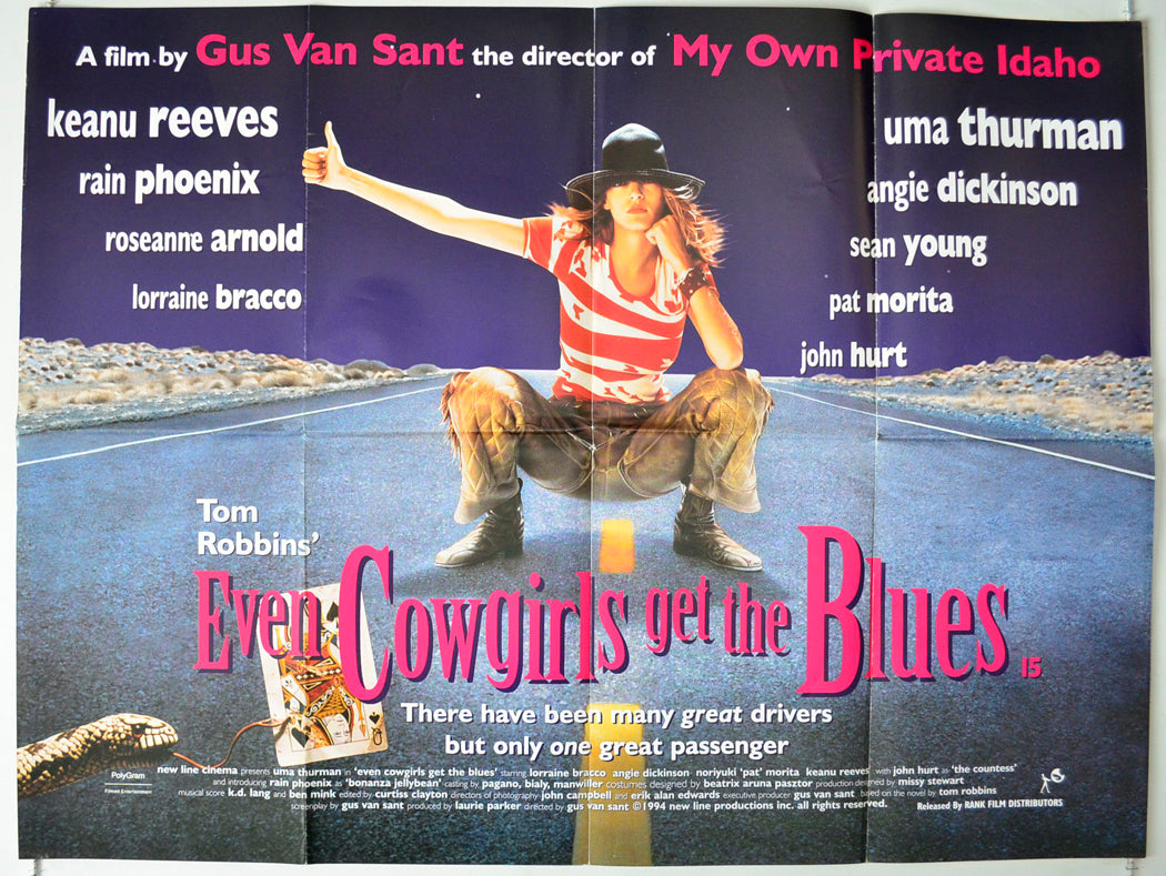 Even Cowgirls Get The Blues Original British Quad Poster - Movie Poster