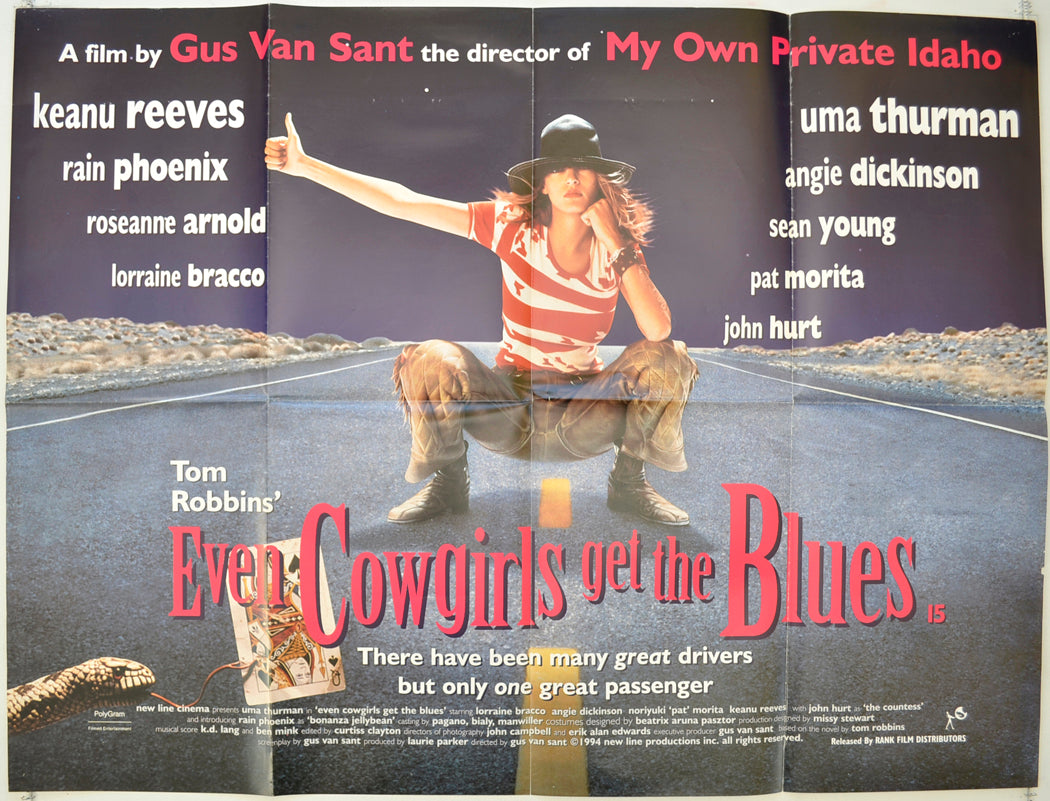 Even Cowgirls Get The Blues   Original Quad Poster - Film Poster - Movie Poster 