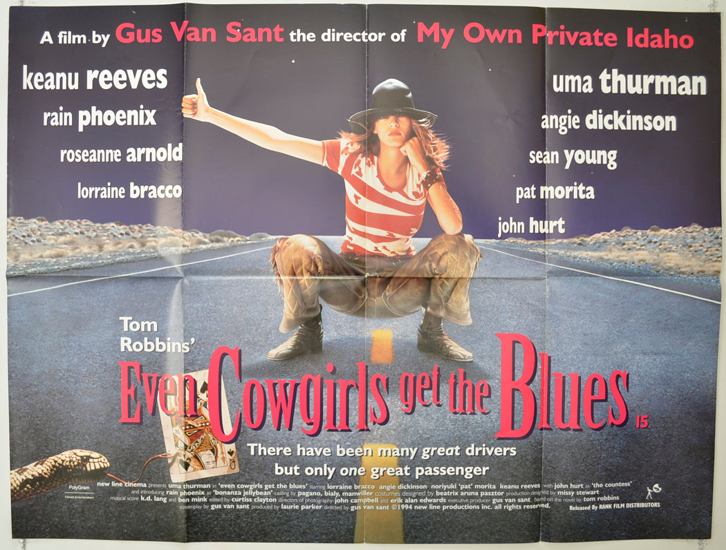 Even Cowgirls Get The Blues   Original Quad Poster - Film Poster - Movie Poster 