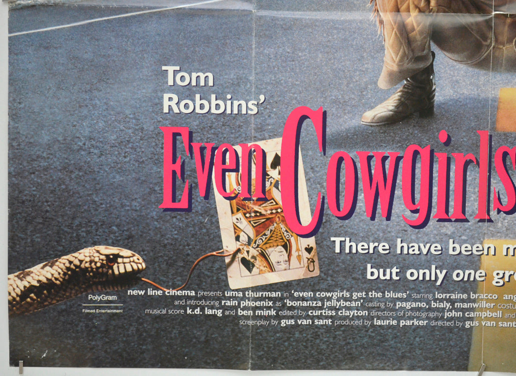 EVEN COWGIRLS GET THE BLUES (Bottom Left) Cinema Quad Movie Poster 