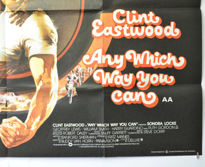 EVERY WHICH WAY BUT LOOSE / ANY WHICH WAY YOU CAN (Bottom Right) Cinema Quad Movie Poster 