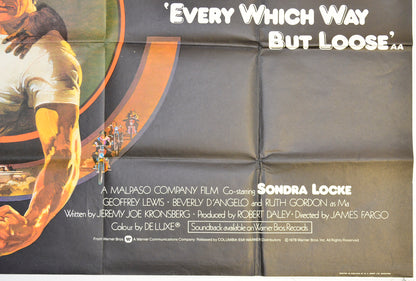 EVERY WHICH WAY BUT LOOSE (Bottom Right) Cinema Quad Movie Poster 