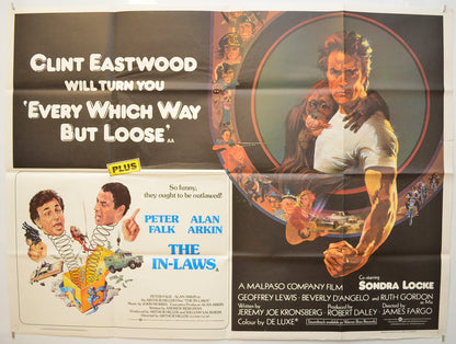 Every Which Way But Loose / The In-Laws (Double Bill)  Original Quad Poster - Film Poster - Movie Poster