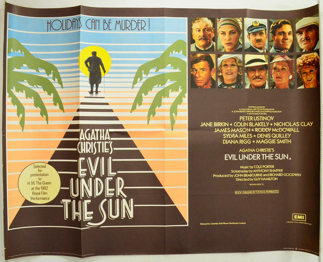 Agatha Christie's : Evil Under The Sun Original British Quad Poster - Film Poster - Movie Poster 