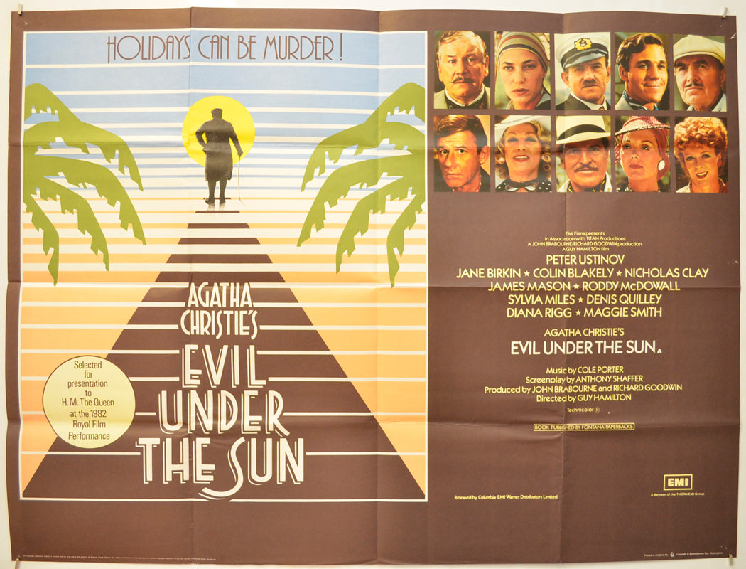 Evil Under The Sun (a.k.a. Agatha Christie’s Evil Under The Sun) Original Quad Poster - Film Poster - Movie Poster