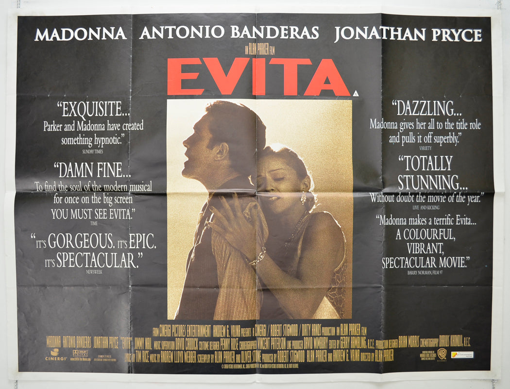 Evita Original Quad Poster - Film Poster - Movie Poster  