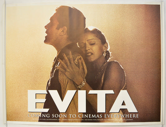 Evita  (Teaser / Advance Version)   Original Quad Poster - Film Poster - Movie Poster