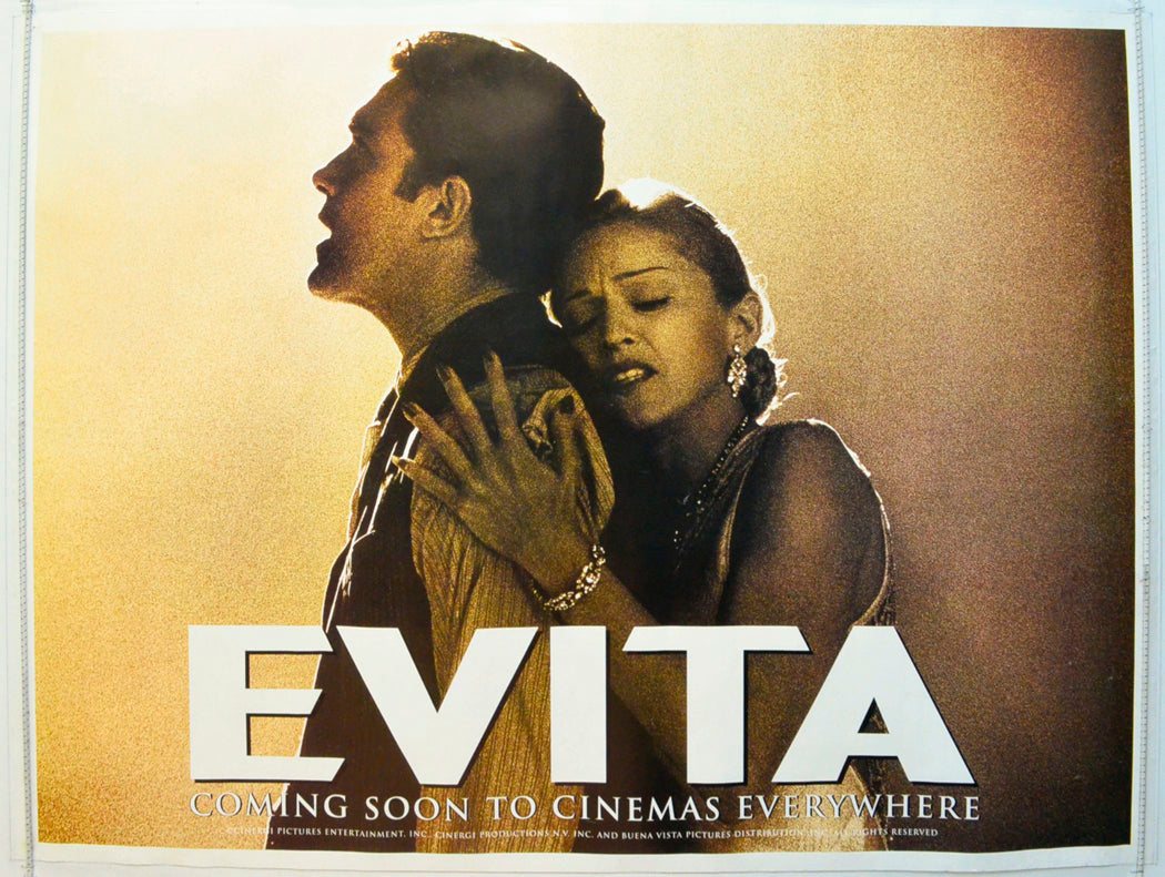 Evita  (Teaser / Advance Version)   Original British Quad Poster - Film Poster - Movie Poster 