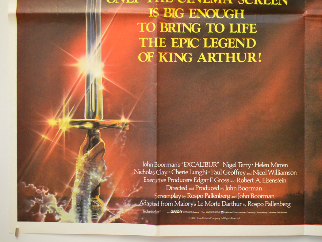 EXCALIBUR (Bottom Left) Cinema Quad Movie Poster 