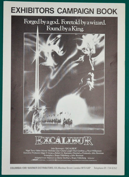 Excalibur    Original 6 Page Cinema Exhibitor's Campaign Press Book    