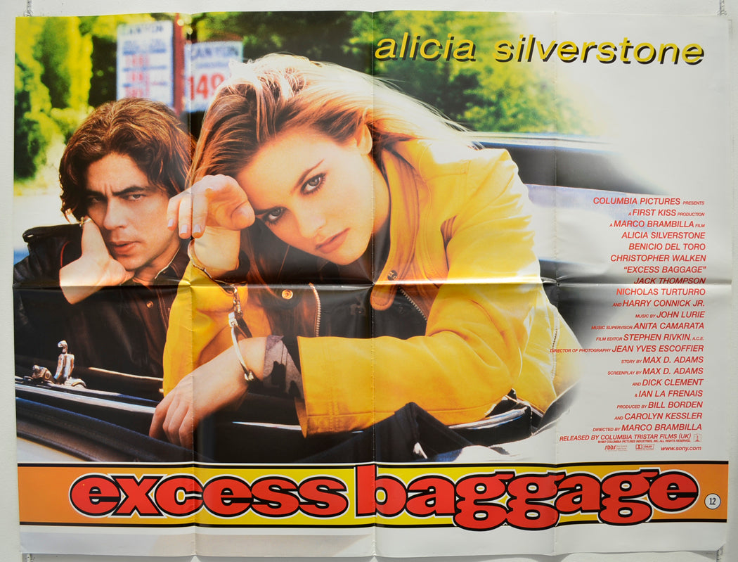 Excess Baggage Original Quad Poster - Film Poster - Movie Poster  