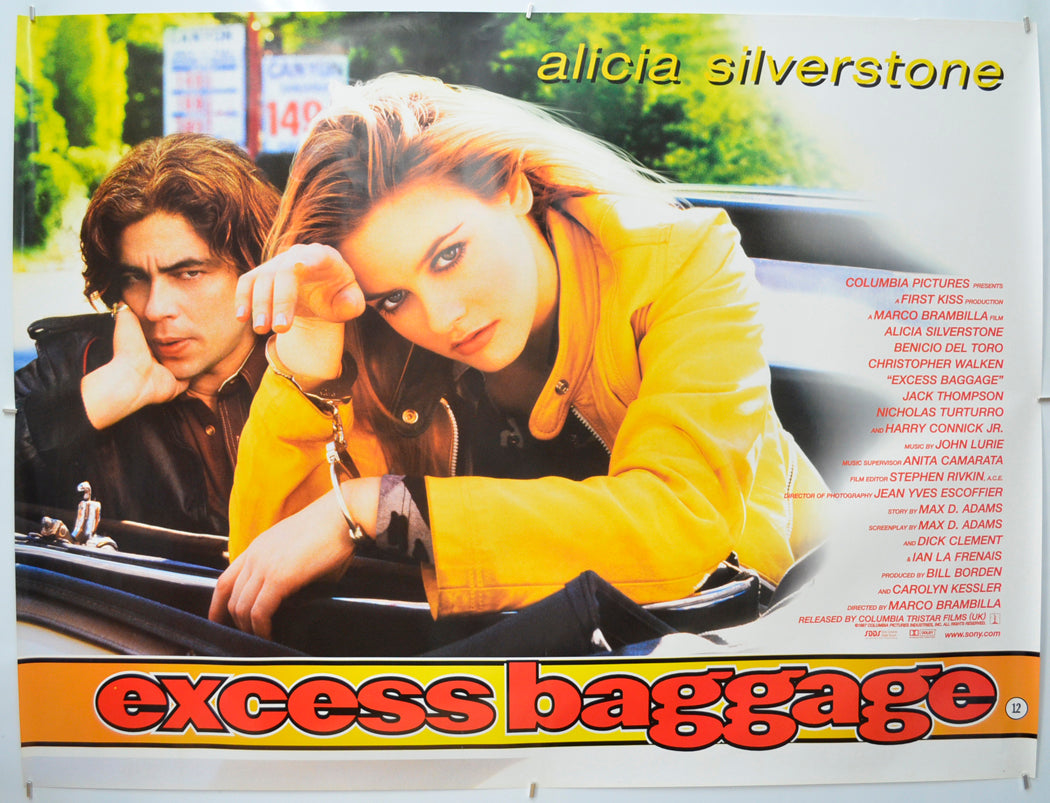 Excess Baggage Original Quad Poster - Film Poster - Movie Poster