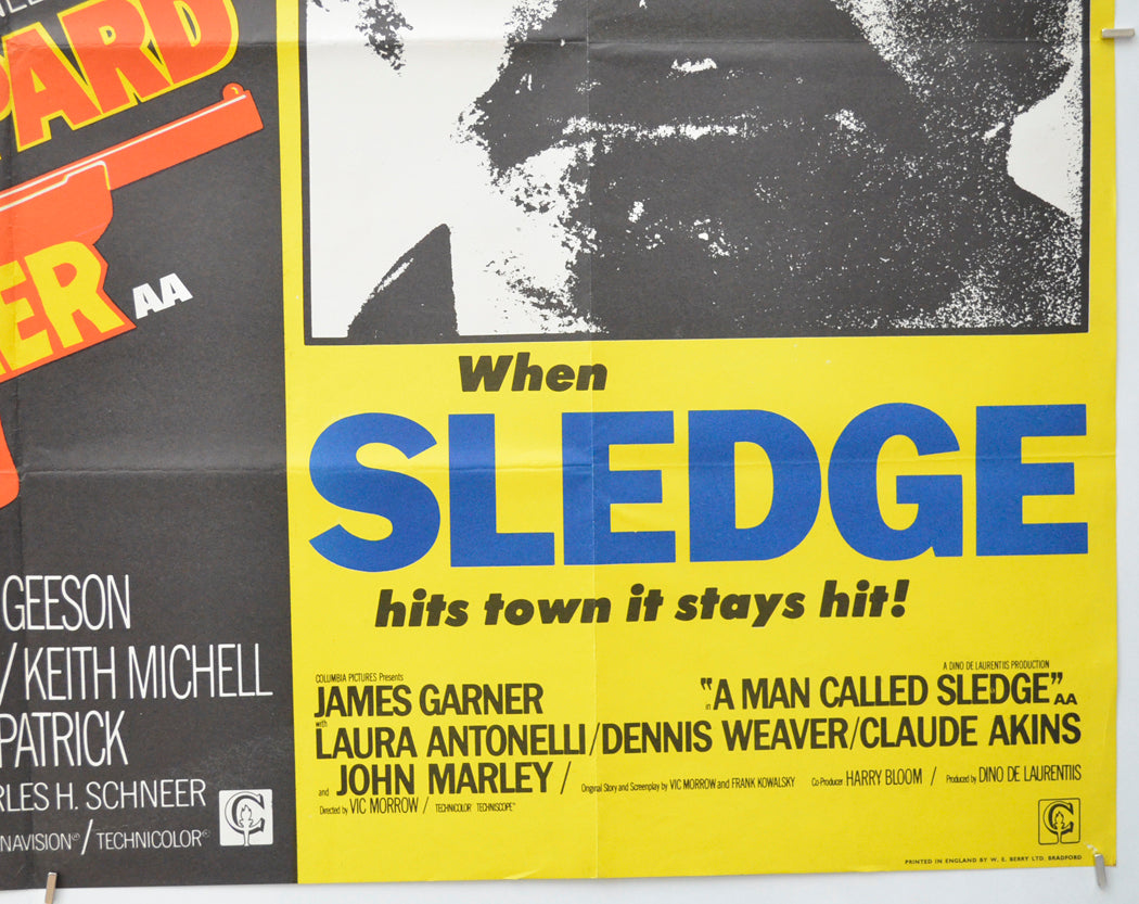 THE EXECUTIONER / A MAN CALLED SLEDGE (Bottom Right) Cinema Quad Movie Poster 