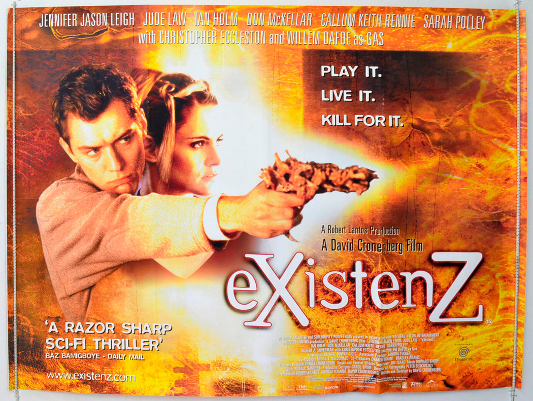 Existenz  Original British Quad Poster - Film Poster - Movie Poster