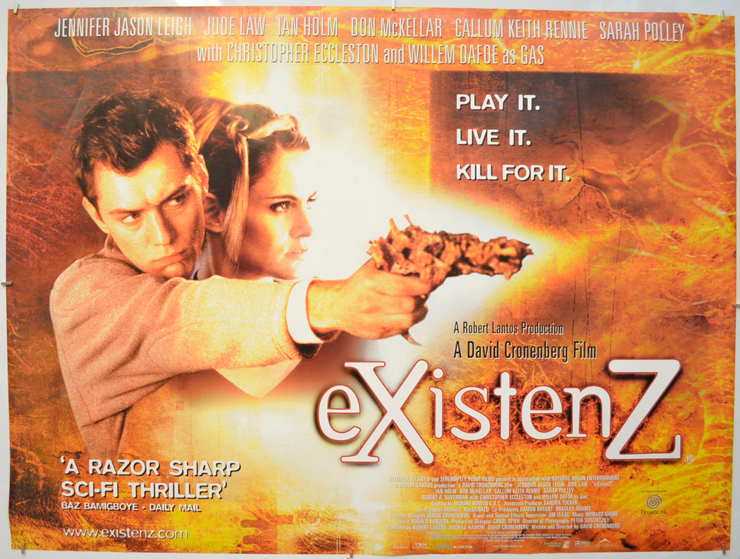 “Existenz” Original Quad Poster - Film Poster - Movie Poster – pastposters