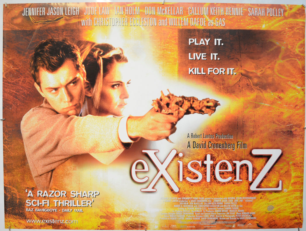 Existenz  Original Quad Poster - Film Poster - Movie Poster