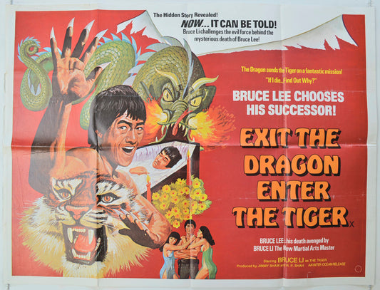 Exit The Dragon Enter The Tiger  (a.k.a. Tian huang ju xing)  Original Quad Poster - Film Poster - Movie Poster 