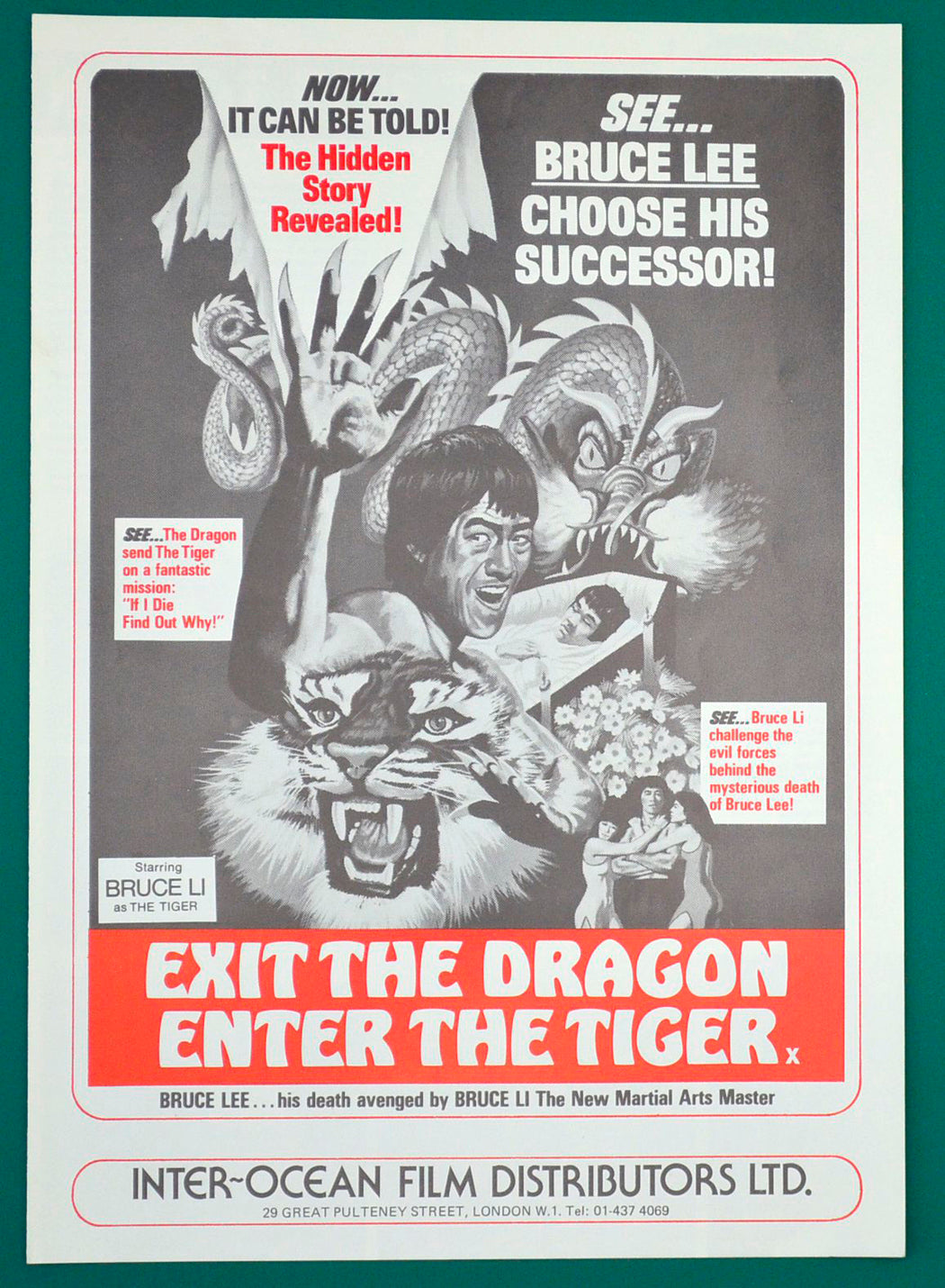 Exit The Dragon Enter The Tiger    Original 4 Page Cinema Exhibitor's Campaign Press Book    