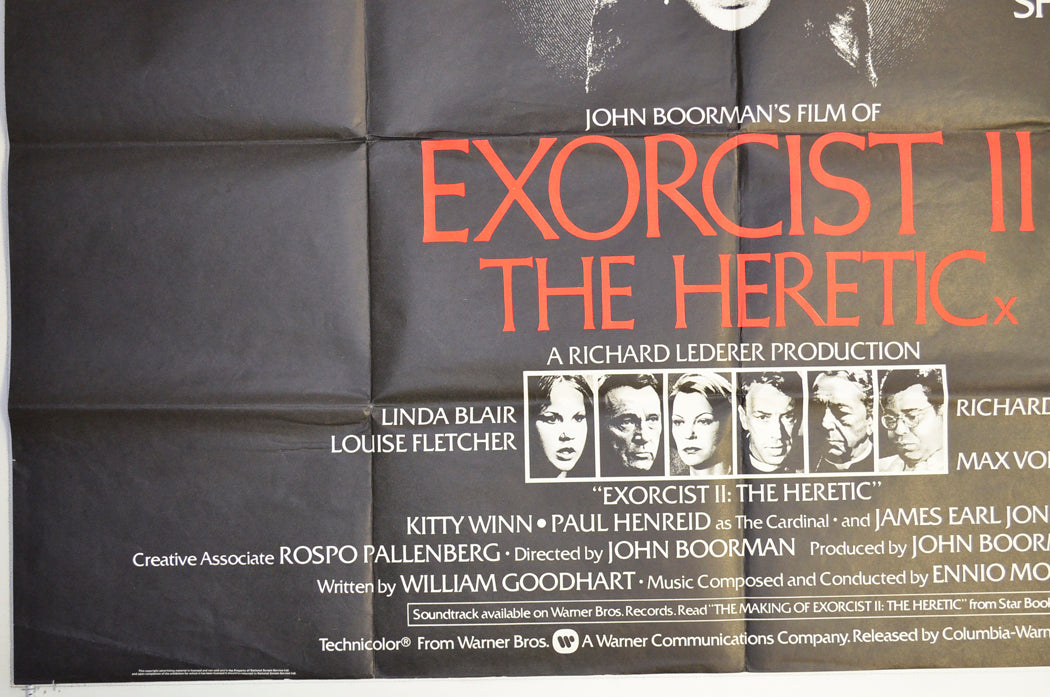 EXORCIST II : THE HERETIC (Bottom Left) Cinema Quad Movie Poster 