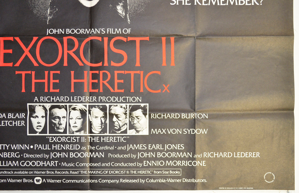 EXORCIST II : THE HERETIC (Bottom Right) Cinema Quad Movie Poster 