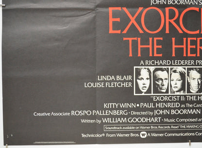 EXORCIST II : THE HERETIC (Bottom Left) Cinema Quad Movie Poster 