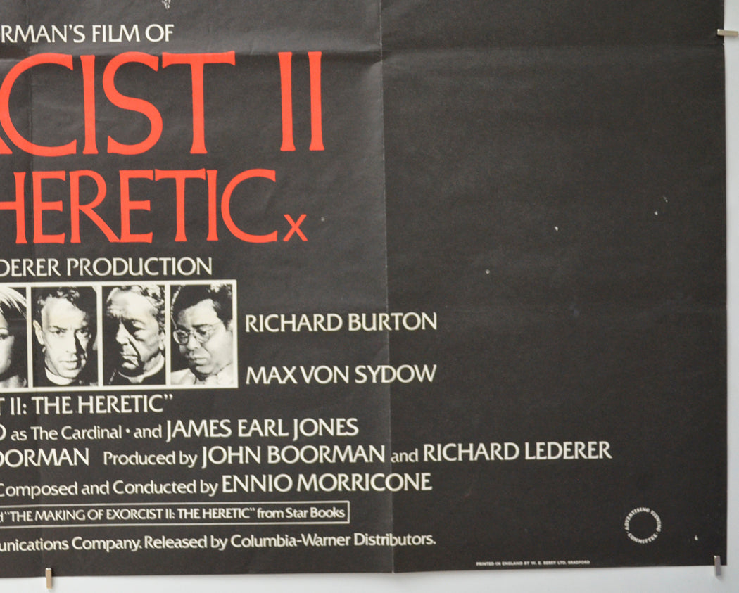 EXORCIST II : THE HERETIC (Bottom Right) Cinema Quad Movie Poster 