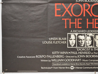 EXORCIST II : THE HERETIC (Bottom Left) Cinema Quad Movie Poster 