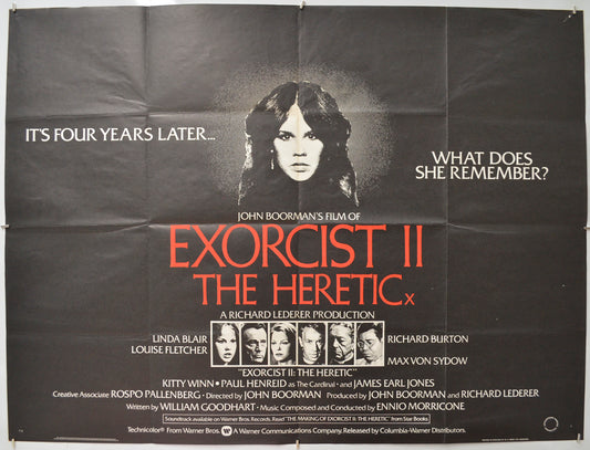 Exorcist II : The Heretic Original Quad Poster - Film Poster - Movie Poster