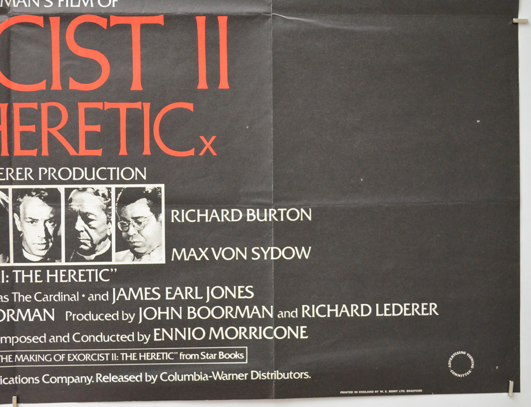 EXORCIST II : THE HERETIC (Bottom Right) Cinema Quad Movie Poster 