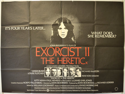 Exorcist II : The Heretic Original Quad Poster - Film Poster - Movie Poster