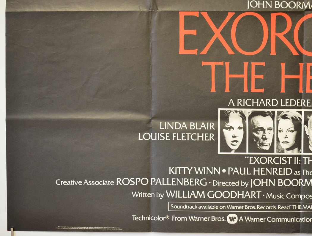 EXORCIST II : THE HERETIC (Bottom Left) Cinema Quad Movie Poster 