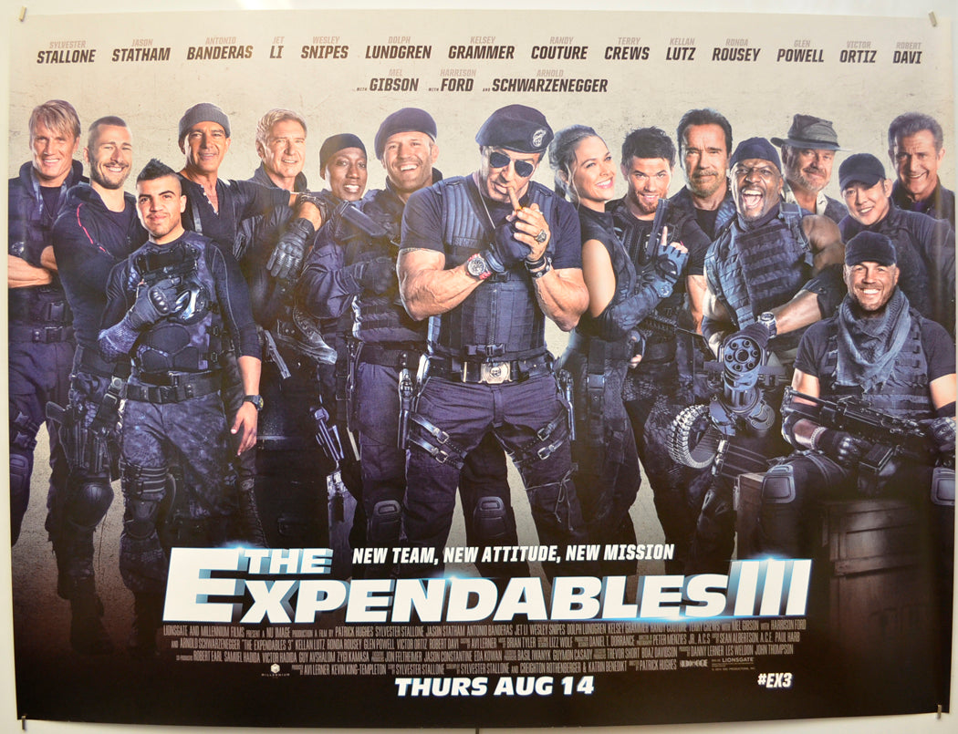 The Expendables 3  Original Quad Poster - Film Poster - Movie Poster